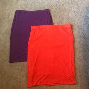 Stretch skirt pair